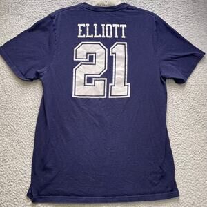 Dallas Cowboys T Shirt Mens Medium Ezekiel Elliot NFL Authentic Short Sleeve